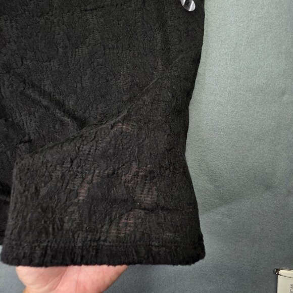 Maurices Shirt Womens 2XL Black Sleeveless Mock Neck Textured Burnout Knit Top - Picture 3 of 10